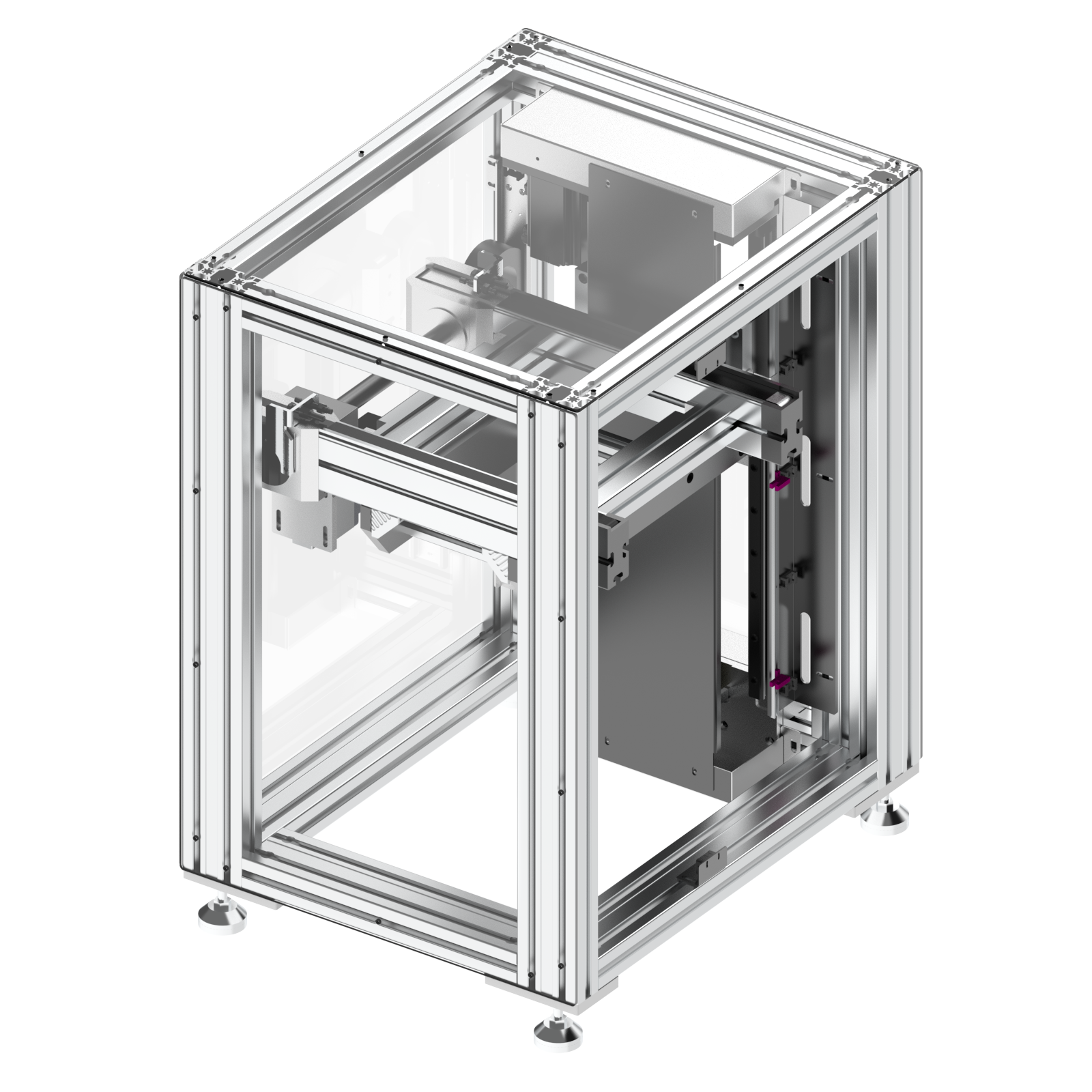 3D 模型 – 提升机模块-托盘输送系统